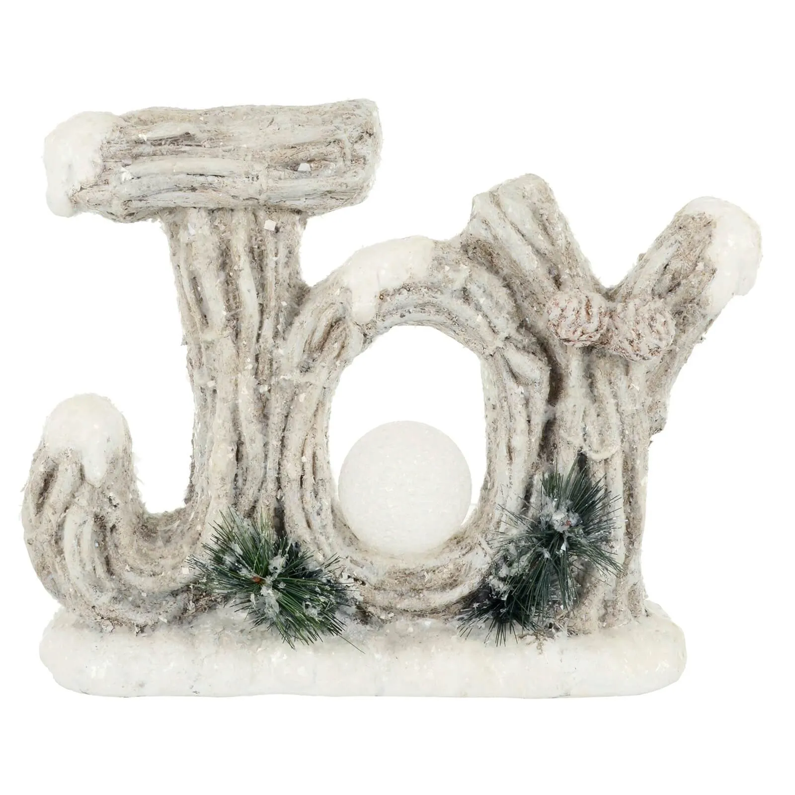 Light Up Joy Christmas Decoration LED Globe Ceramic 39cm
