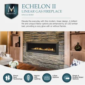 Majestic Echelon II See-Through 48" Direct Vent Gas Fireplace ECHEL48STIN-C