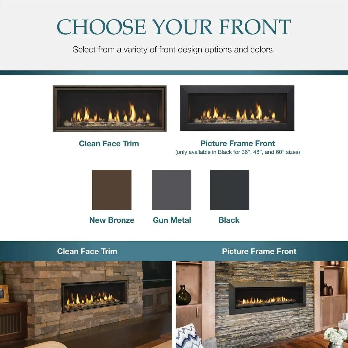 Majestic Echelon II See-Through 48" Direct Vent Gas Fireplace ECHEL48STIN-C