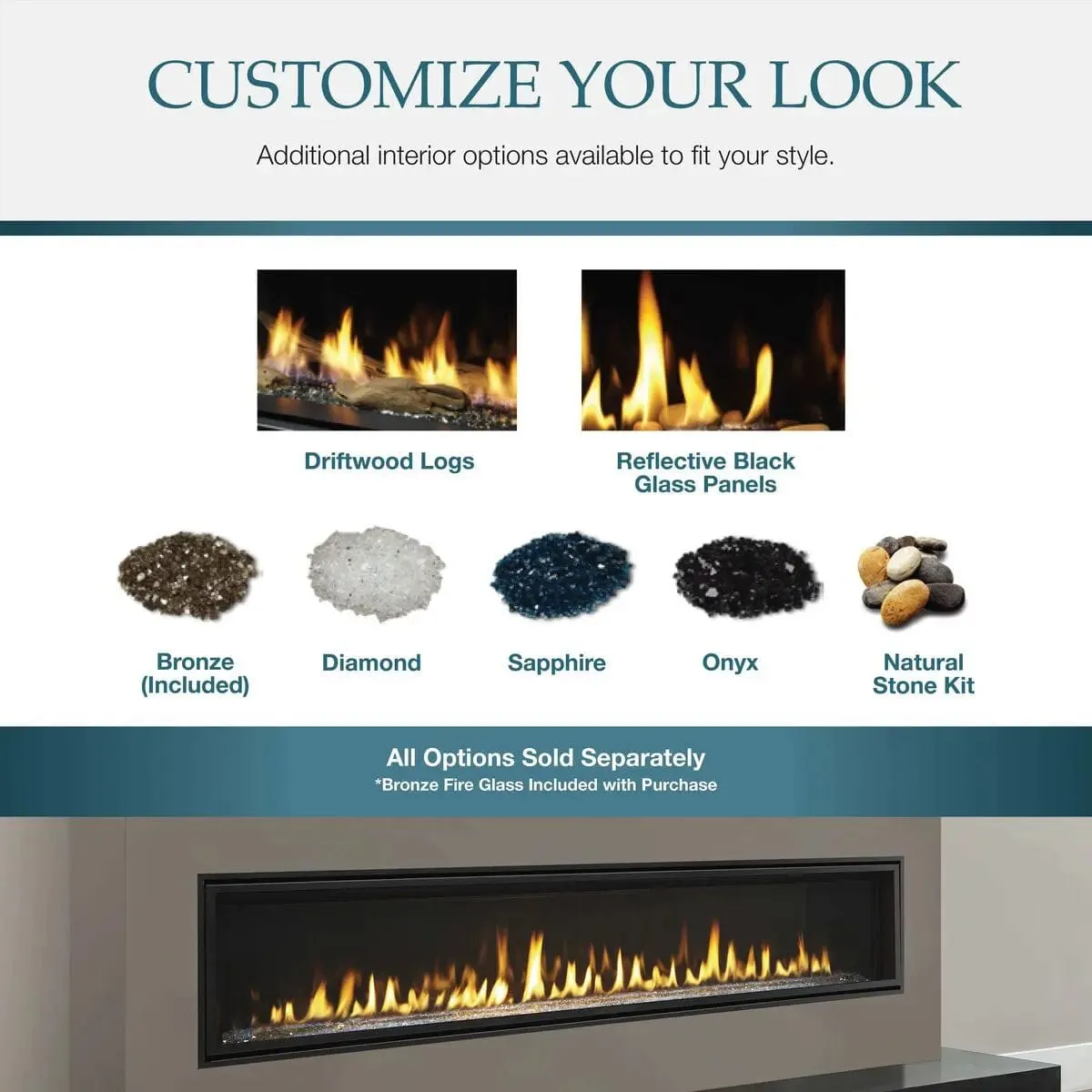 Majestic Echelon II See-Through 48" Direct Vent Gas Fireplace ECHEL48STIN-C