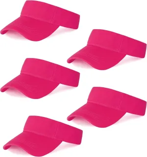 Marrywindix 5 Pieces Sport Wear Athletic Visor Sun Sports Visor Hat Visor Adjustable Cap for Women and Men (One Size)