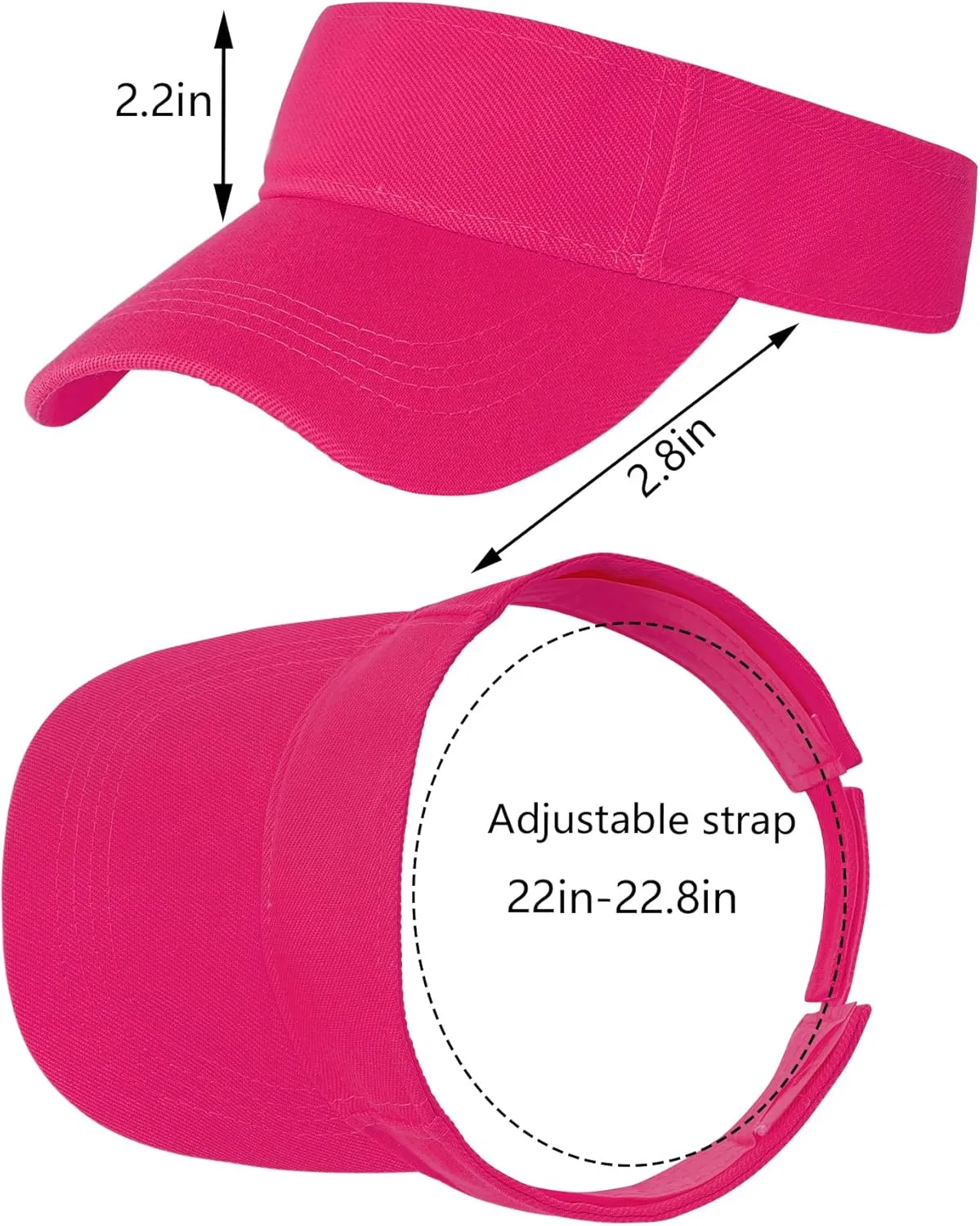 Marrywindix 5 Pieces Sport Wear Athletic Visor Sun Sports Visor Hat Visor Adjustable Cap for Women and Men (One Size)