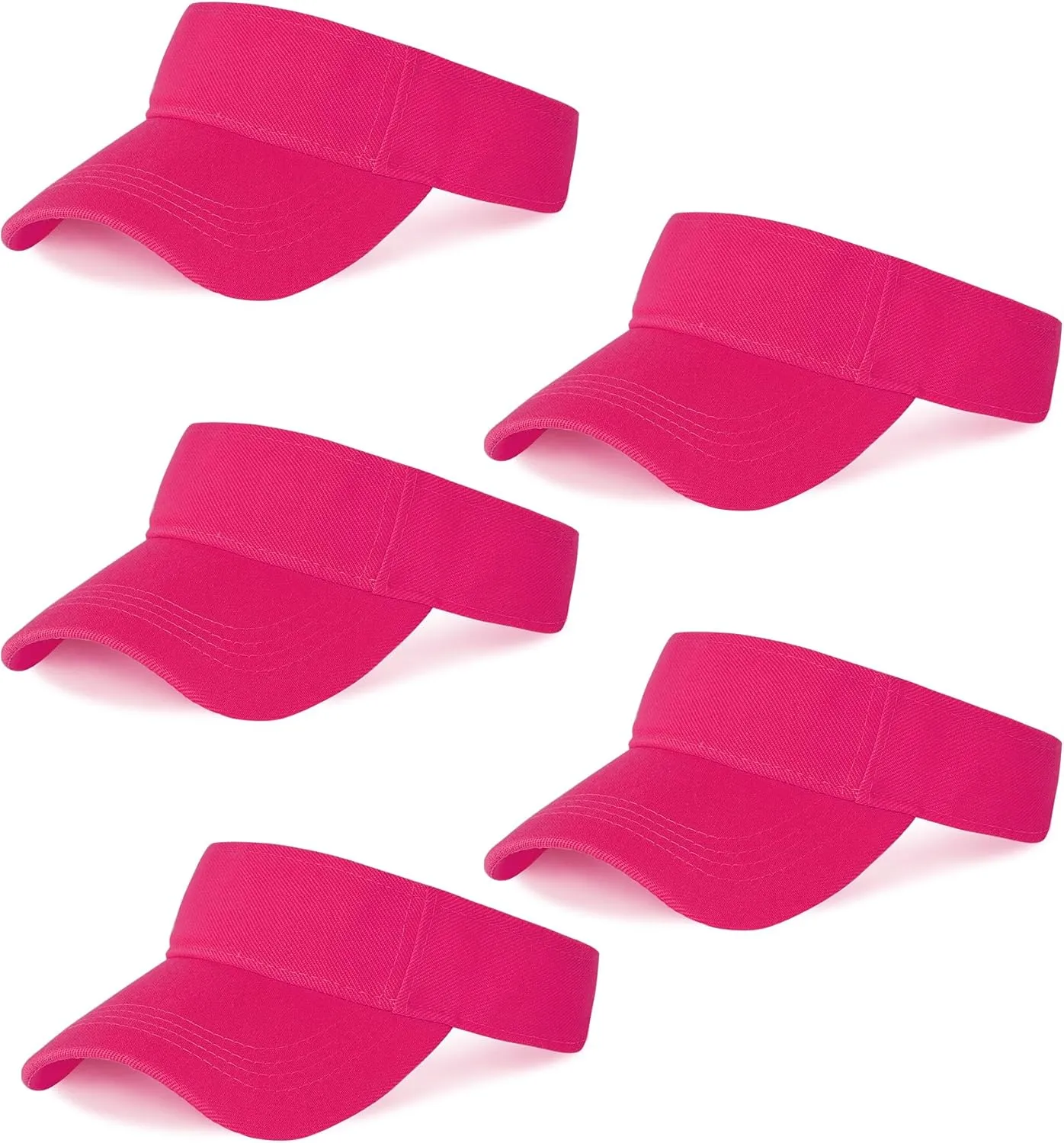 Marrywindix 5 Pieces Sport Wear Athletic Visor Sun Sports Visor Hat Visor Adjustable Cap for Women and Men (One Size)