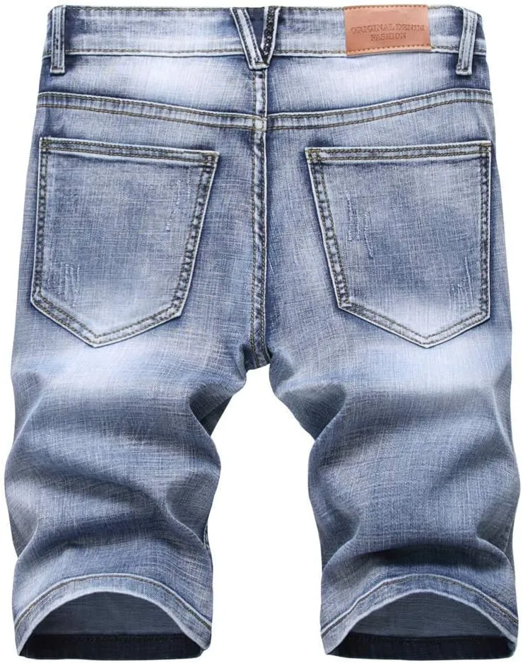 Men's Casual Denim Shorts (No Belt)