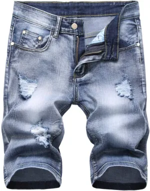 Men's Casual Denim Shorts (No Belt)