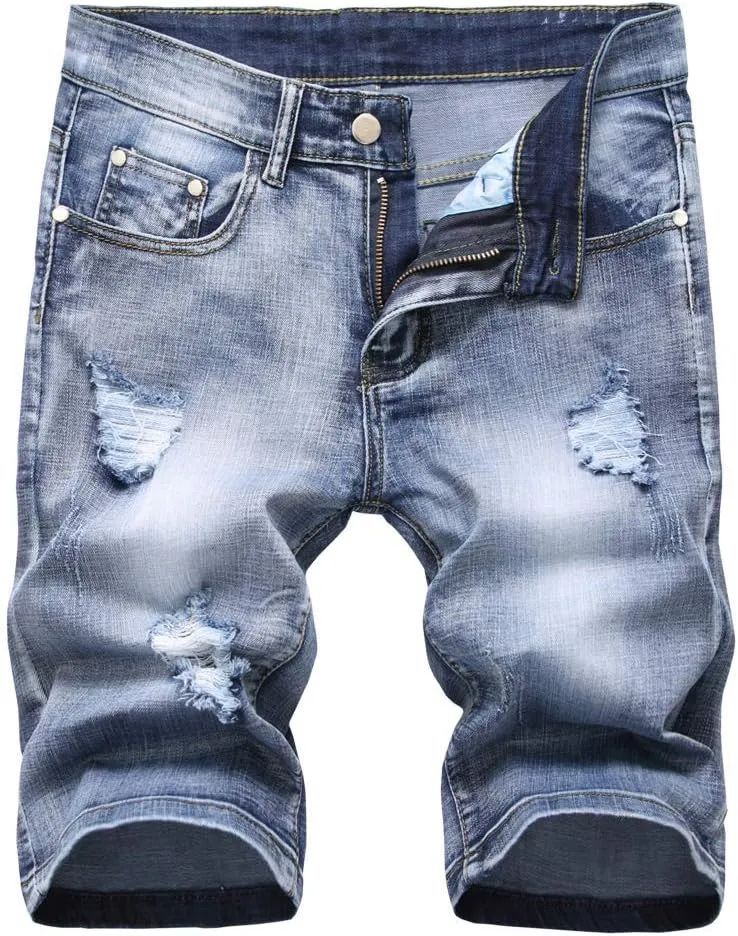 Men's Casual Denim Shorts (No Belt)