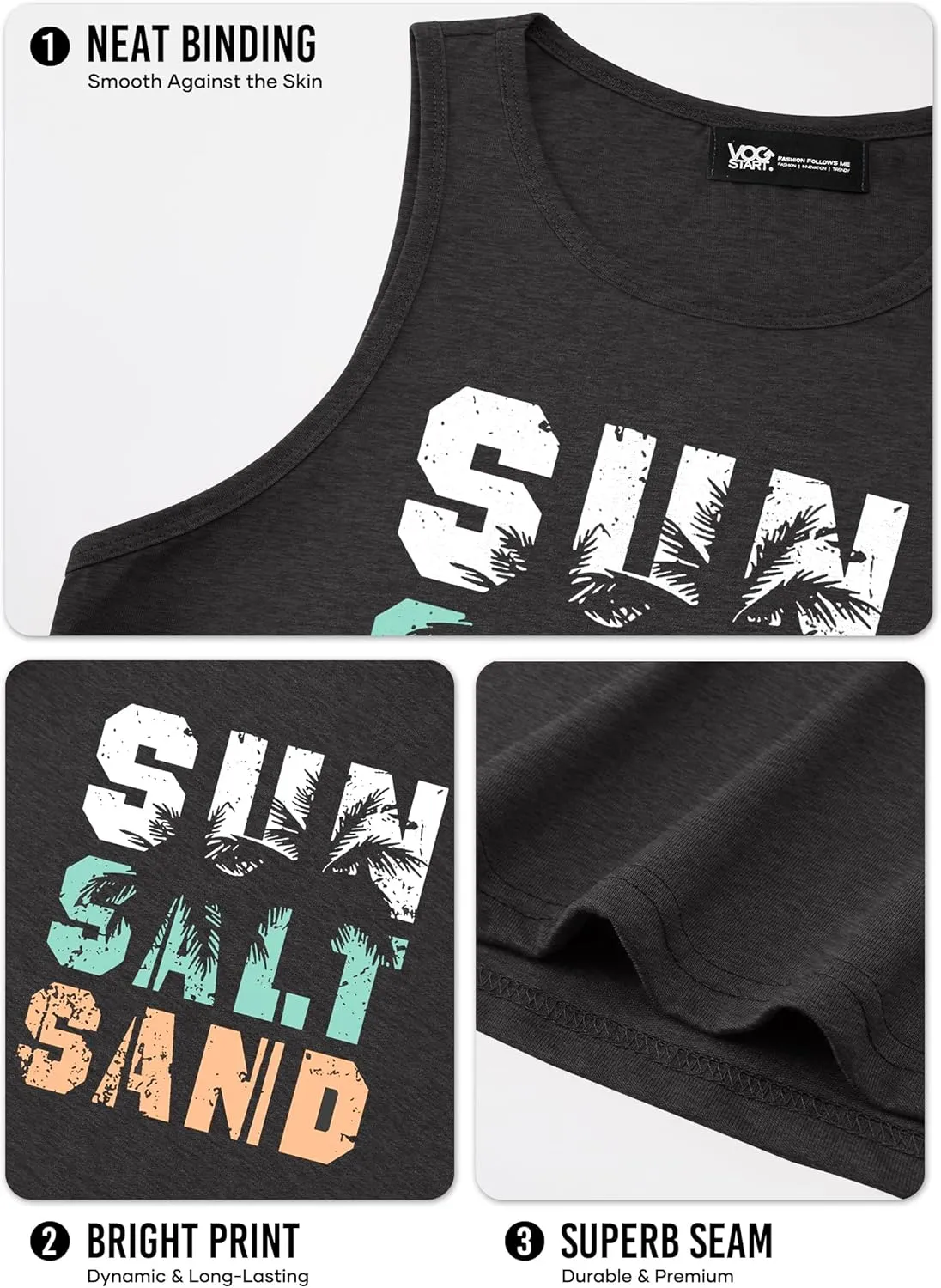 Mens Hawaiian Beach Tank Tops Summer Vacation Muscle Top Graphic Sleeveless Shirts (S-3XL)