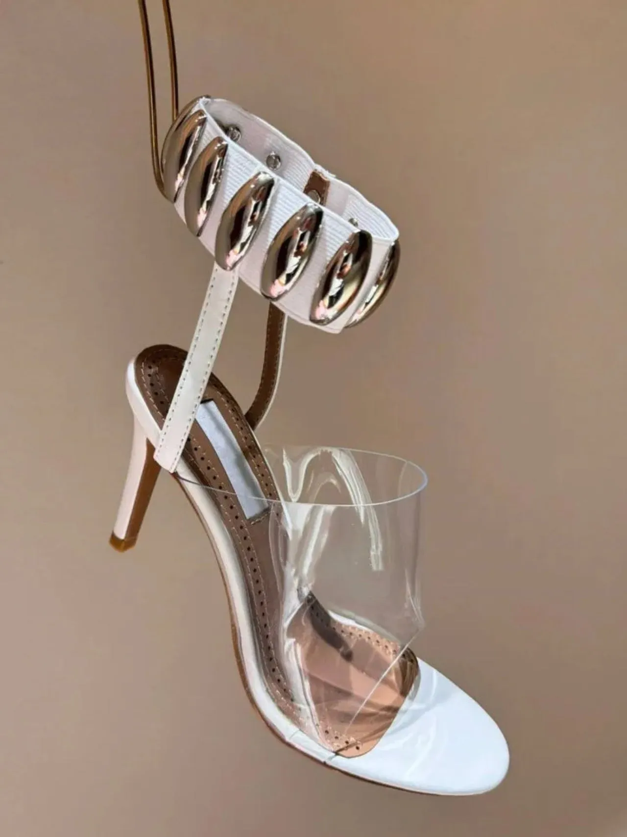 Merendy Akaka Open-Toe High-Heel Ankle Strap Sandals