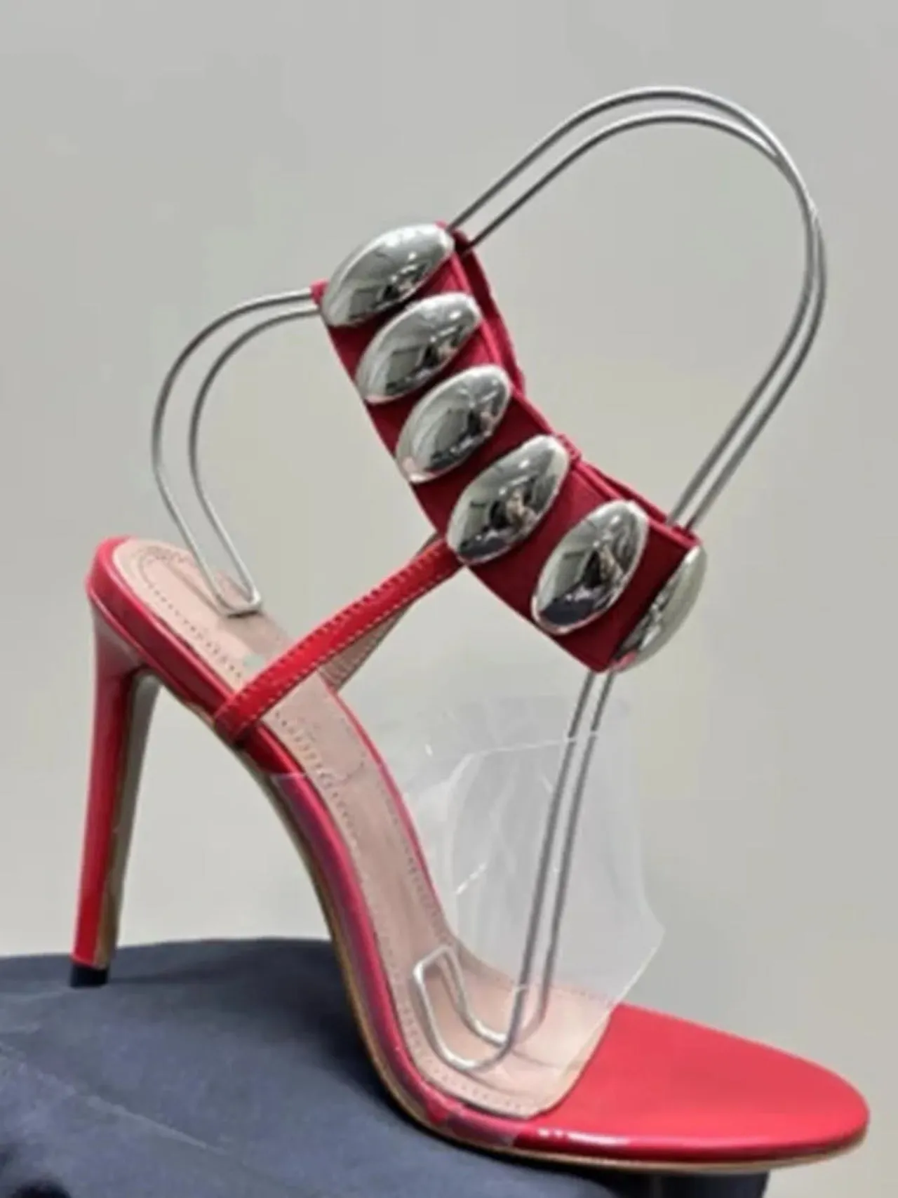 Merendy Akaka Open-Toe High-Heel Ankle Strap Sandals