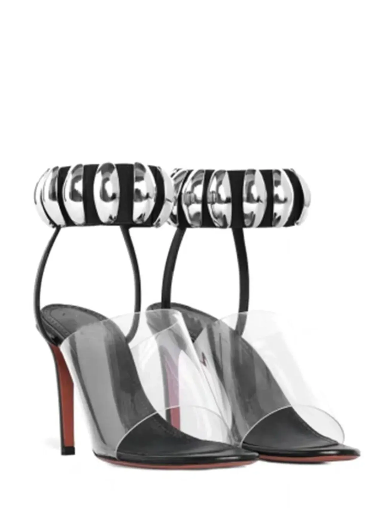Merendy Akaka Open-Toe High-Heel Ankle Strap Sandals