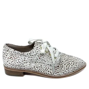 Nude Delilah Tan Spot Lace Up Derby
