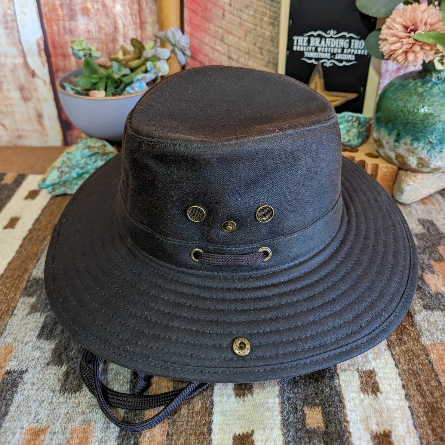 Oilskin-treated Cotton Hat the “River Guide”  by Outback 14726