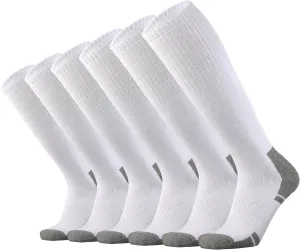 Ortis Cotton Full Cushion Over the Calf Socks OTC Knee High Thick Moisture Wicking Breathable Work Boot Thermal Warm