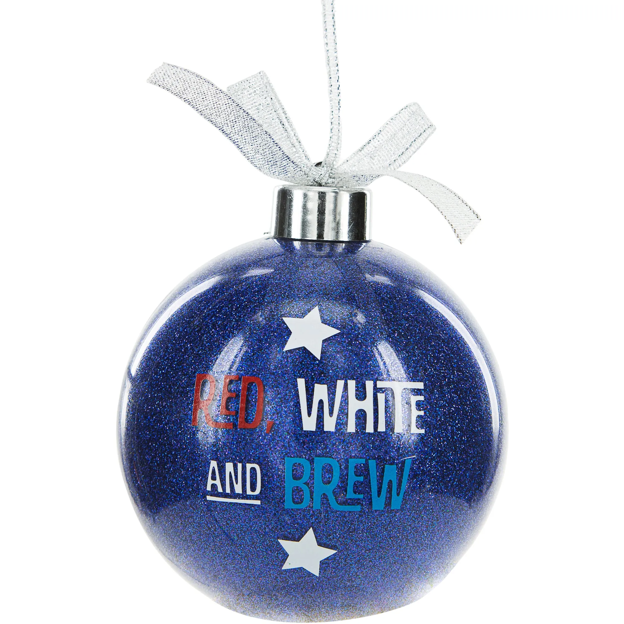 Red, White and Brew 4" Ornament with Unisex Holiday Socks