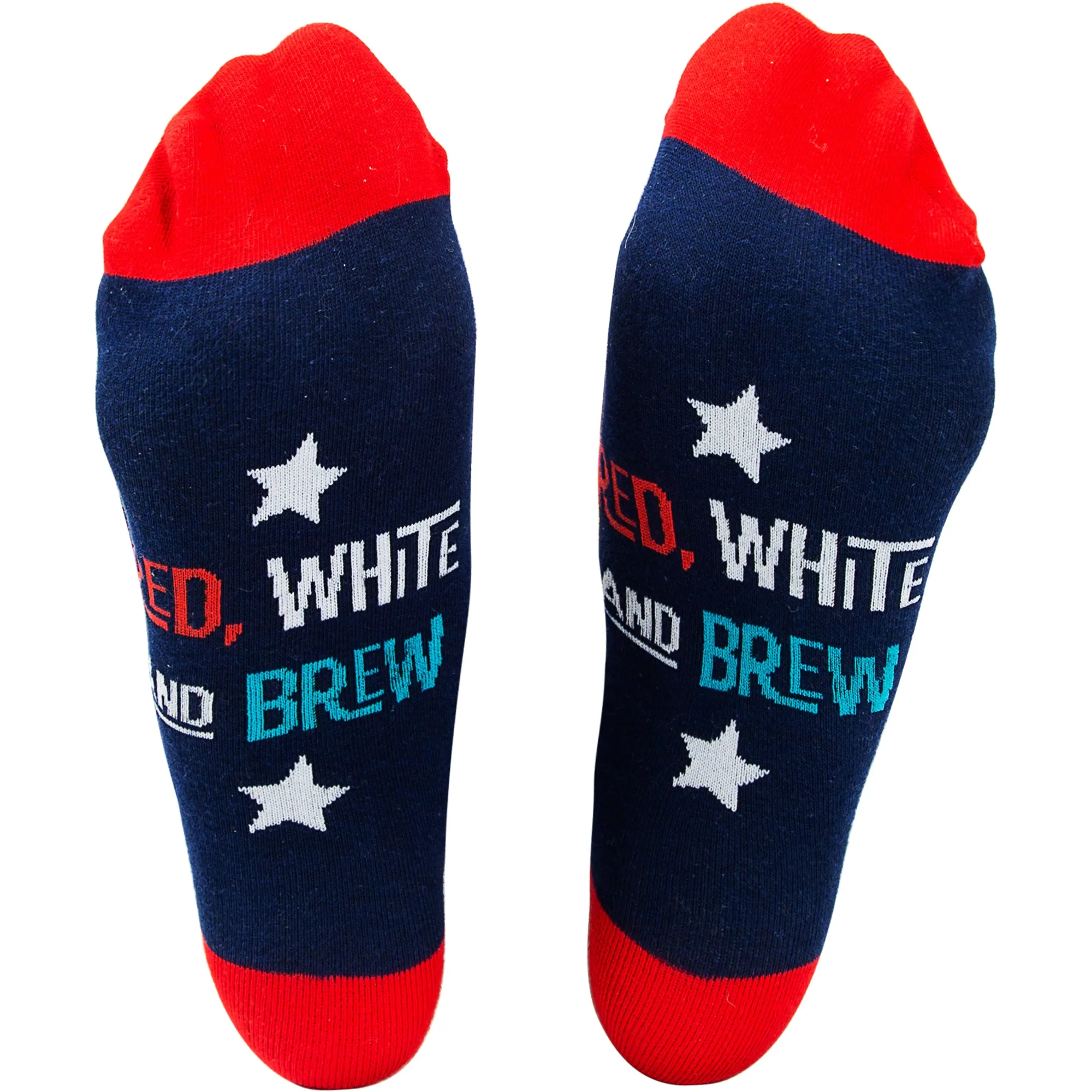 Red, White and Brew 4" Ornament with Unisex Holiday Socks