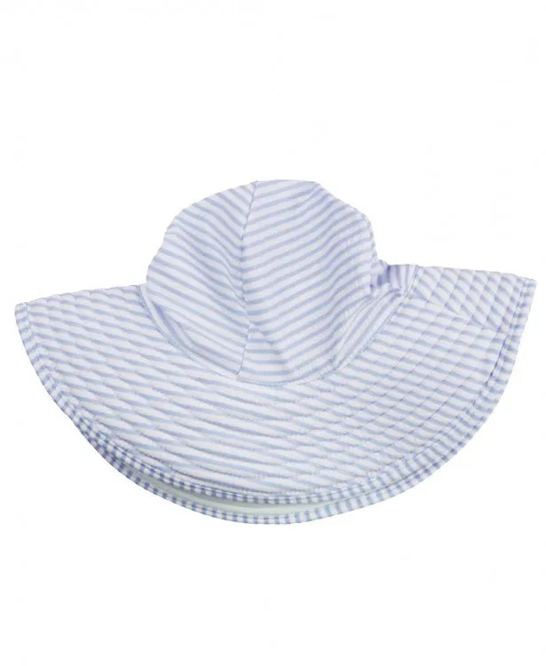 Reversible UPF 50  Seersucker Swim   Sun Hats