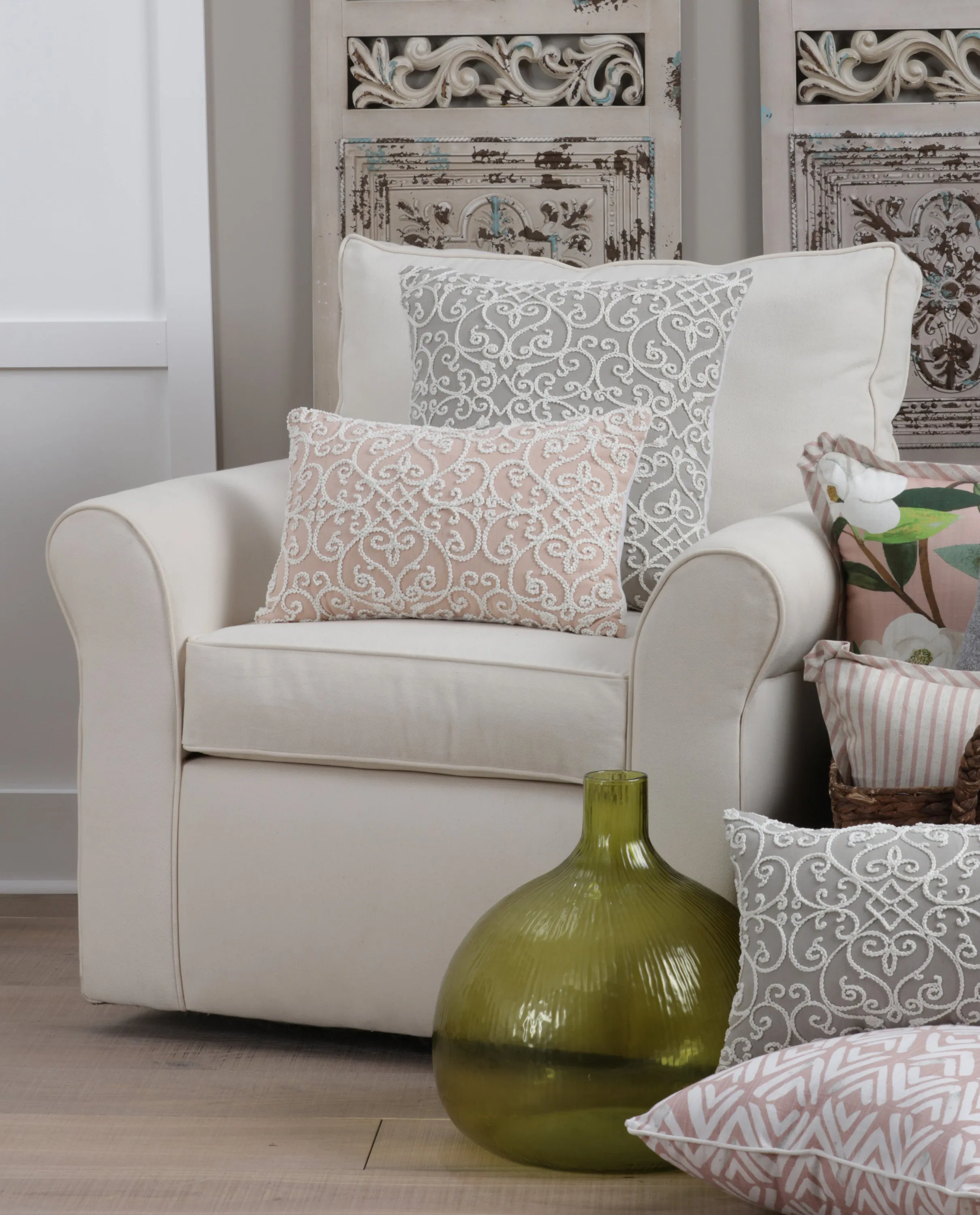 Serafina Dusty Rose Rectangular Throw Pillow