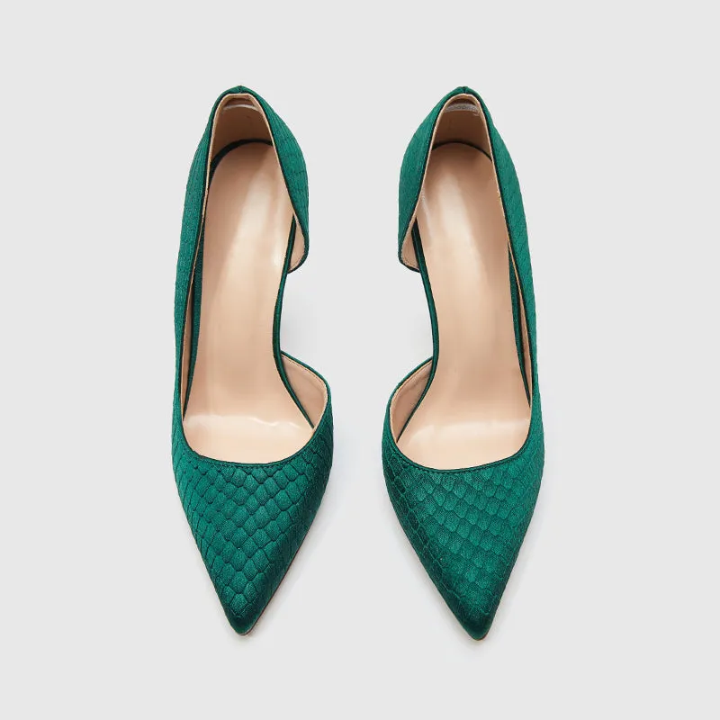 Stiletto Pointy-toe Pumps Green