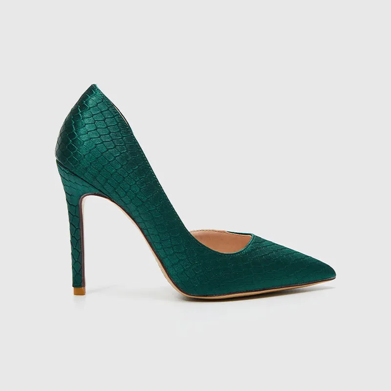 Stiletto Pointy-toe Pumps Green