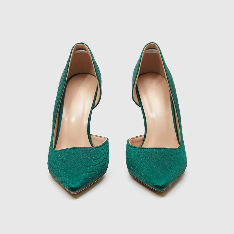 Stiletto Pointy-toe Pumps Green