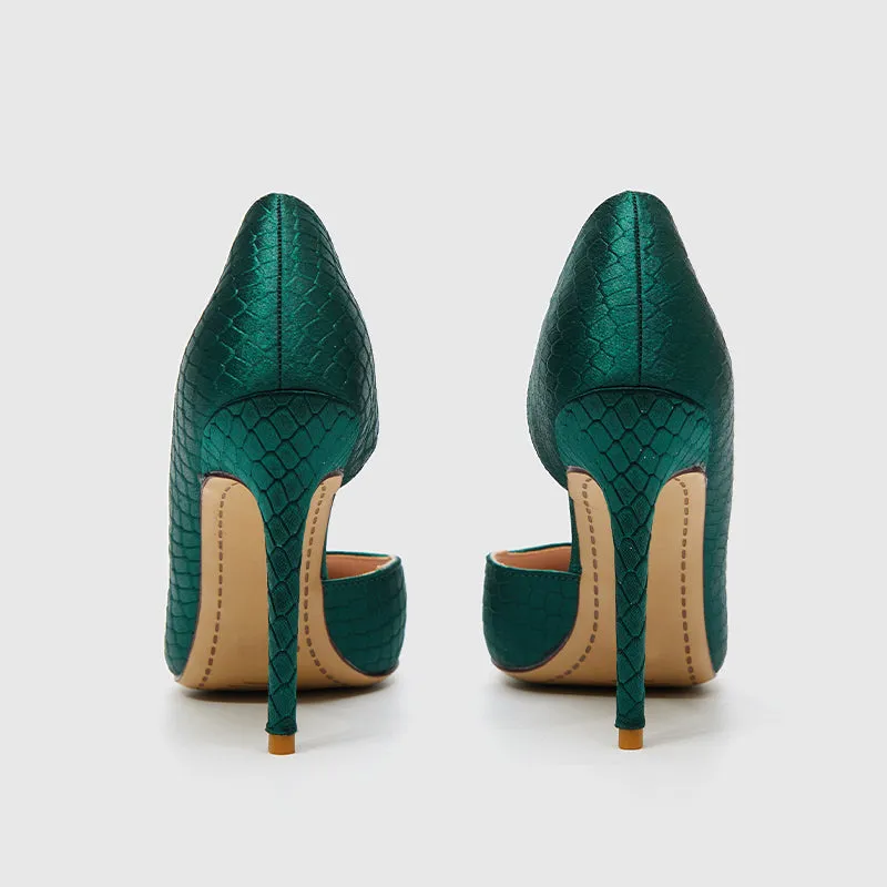 Stiletto Pointy-toe Pumps Green