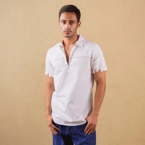 Tencel Solid Shirt For Men | Half Sleeves | White