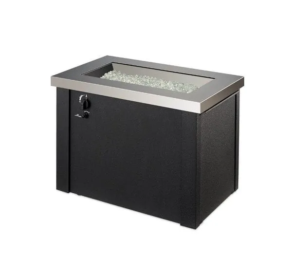 The Outdoor Greatroom Company 24 Inch Providence Rectangular Gas Fire Pit Table PROV-1224-SS
