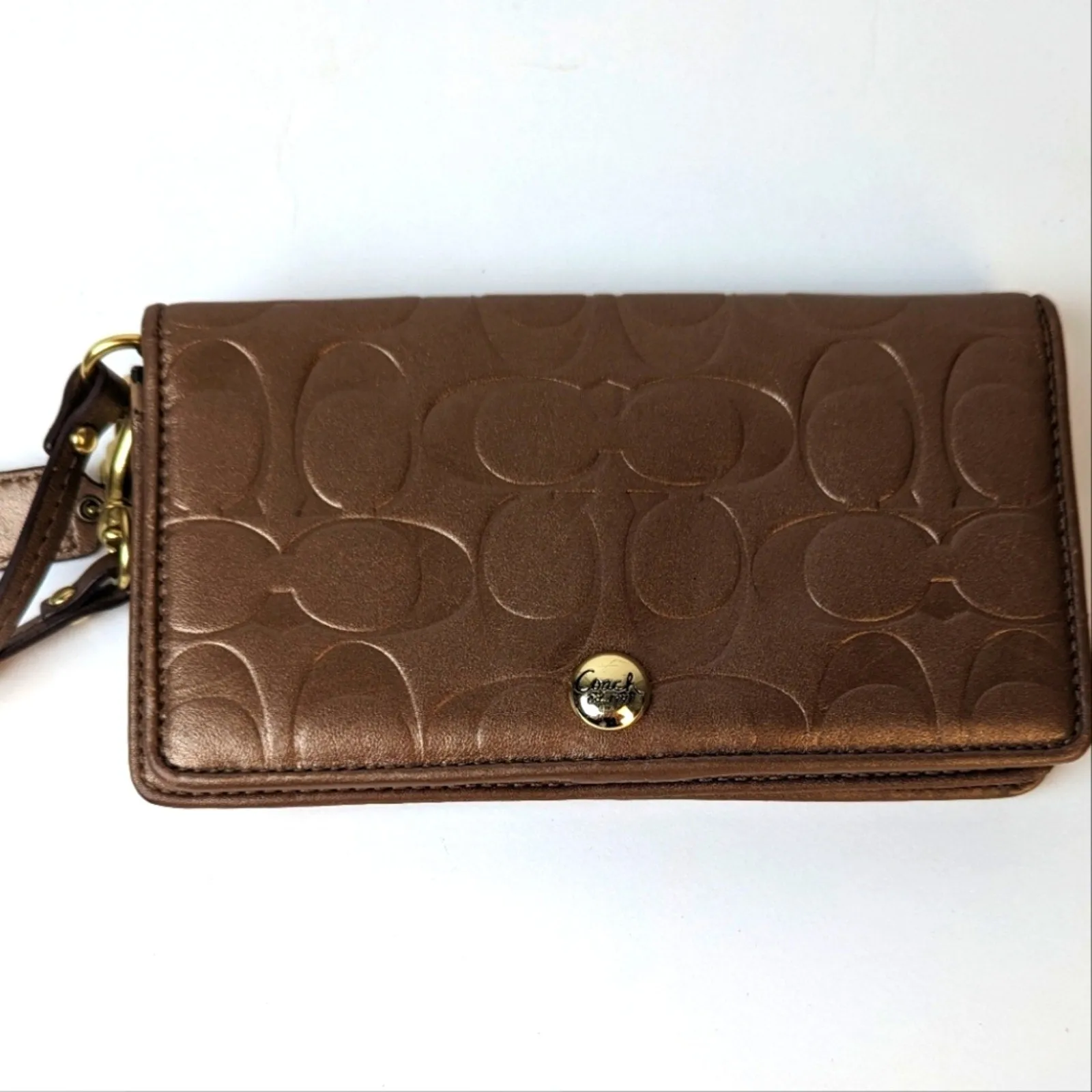 Vintage Coach Copper Toned Wallet
