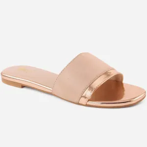 Women "MORAN" Glitter Mat Finish Slip On Slippers