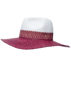 Women's Amelia Island Stripe Hat  |  Red Color Block