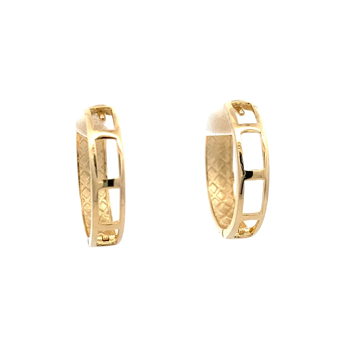 Yellow Gold Hoop Earrings 5T358
